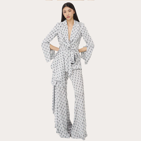 <span class="grassetto"> PANTALONI </span> Flare Satin Optical